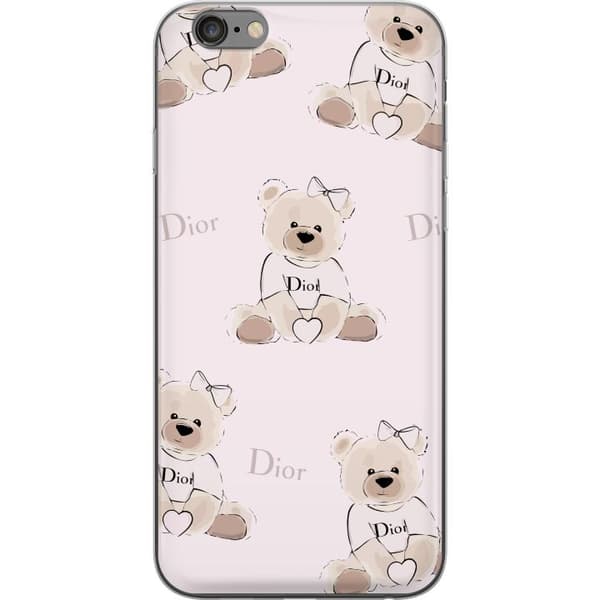 Apple iPhone 6s Plus Gennemsigtig cover Teddy Dior Vibes - luksuriøs bamse i modetil