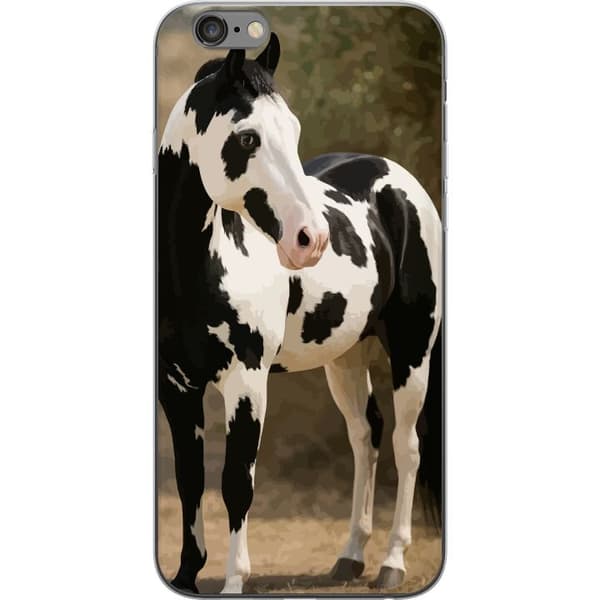 Apple iPhone 6s Plus Gennemsigtig cover Smuk Hest - elegant illustration af hestemotiv
