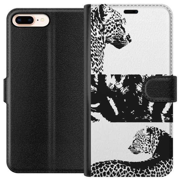 Apple iPhone 7 Plus Lommeboketui Leopard Faces