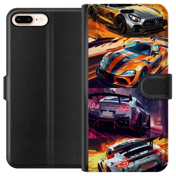 Apple iPhone 7 Plus Lompakkokotelo Ralli kuume - vauhdikas teema ralliautoilla