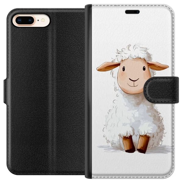 Apple iPhone 7 Plus Lommeboketui  Søtt Lam - tegneseriestil for barn og babyprodukter