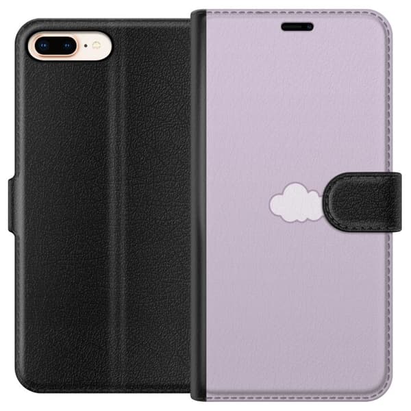 Apple iPhone 7 Plus Lommeboketui Lilla Sky - minimalistisk sky på en lilla bakgrunn