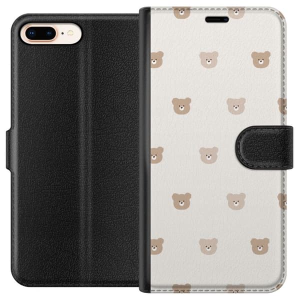 Apple iPhone 7 Plus Lommeboketui Teddybakgrunn - søte teddybjørner mot en myk bakgrunn