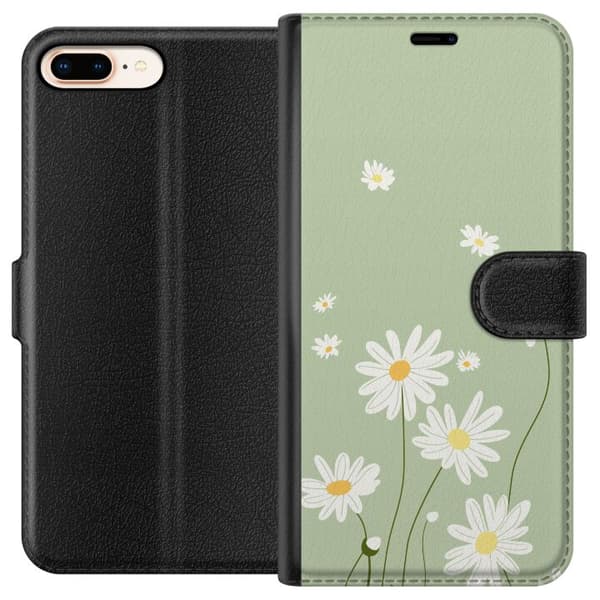 Apple iPhone 7 Plus Lommeboketui Prestekrager - blomstrete mønster i svensk sommerstil