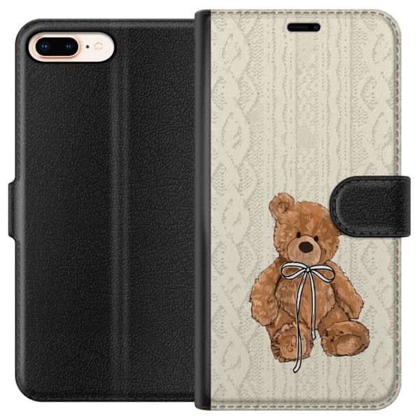 Apple iPhone 7 Plus Tegnebogsetui Lille Teddy – klassisk teddy i enkel design
