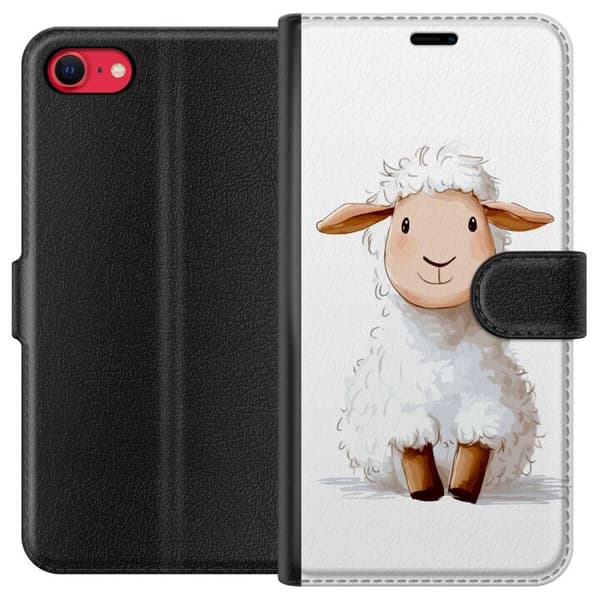 Apple iPhone 7 Lommeboketui Søtt Lam - tegneseriestil for barn og babyprodukter
