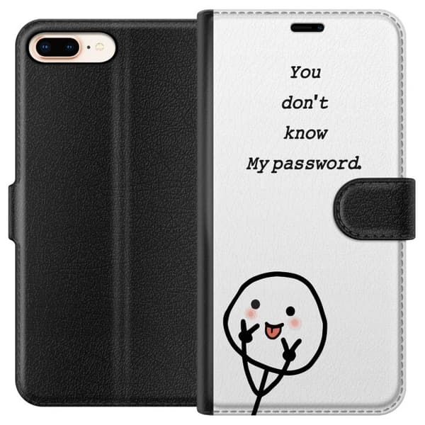 Apple iPhone 8 Plus Plånboksfodral You Don’t Know My Password – edgy textmotiv med attityd