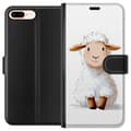 Miniatyrbillede 1 af 3: Apple iPhone 8 Plus Tegnebogsetui Sødt Lamm - tegneseriestil til børn og babyprodukter