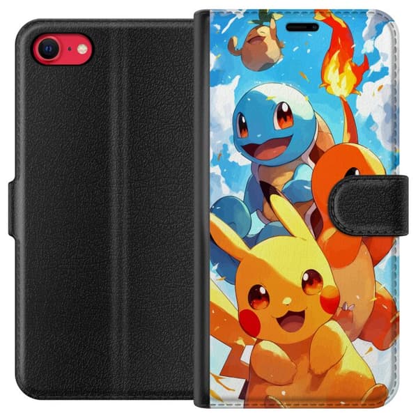 Apple iPhone 8 Lompakkokotelo Pocket Creatures - innoittanut Pokémonista mainitsematta nimeä