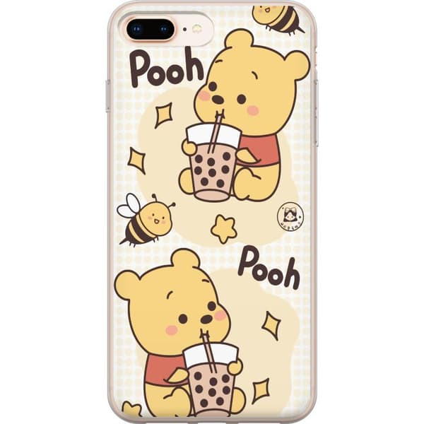 Apple iPhone 8 Plus Genomskinligt Skal Nalle Pooh Style – klassiskt björnmotiv i ny tolkning