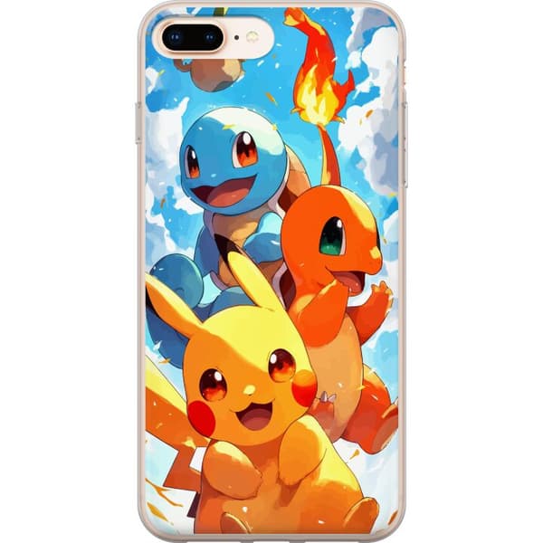 Apple iPhone 8 Plus Läpinäkyvä kuori Pocket Creatures - innoittanut Pokémonista mainitsematta nimeä