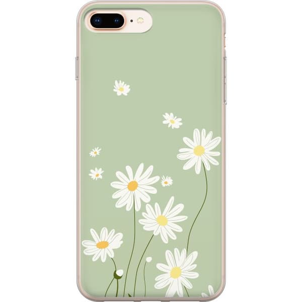 Apple iPhone 8 Plus Gennemsigtig cover Præstekraver - blomstret mønster i svensk sommerstil
