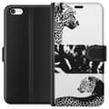 Miniatyrbild 1 av 3: Apple iPhone SE (2016) Plånboksfodral Leopard Faces – trendigt mönster med leopardansikten