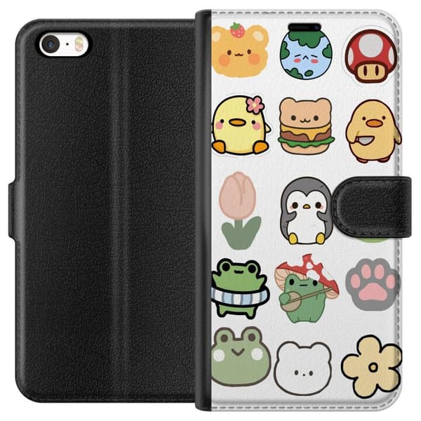 Apple iPhone SE (2016) Tegnebogsetui Kawaii Friends