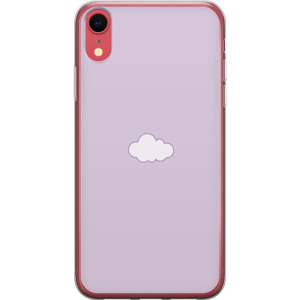 Apple iPhone XR Gjennomsiktig deksel Lilla Sky - minimalistisk sky på en lilla bakgrunn