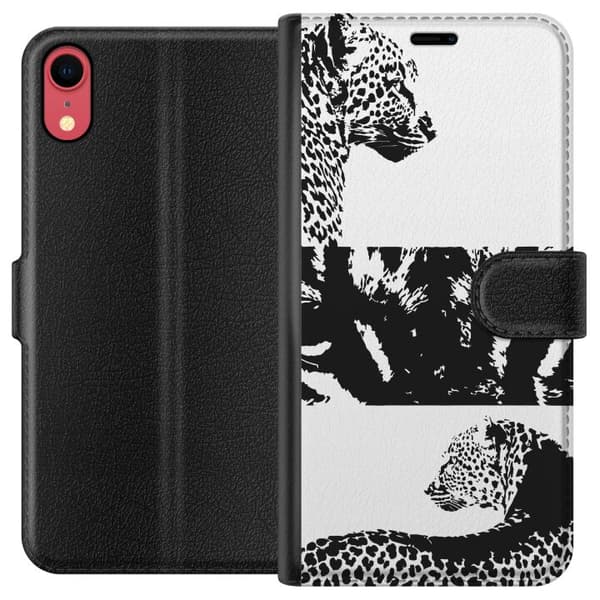 Apple iPhone XR Lommeboketui Leopard Faces