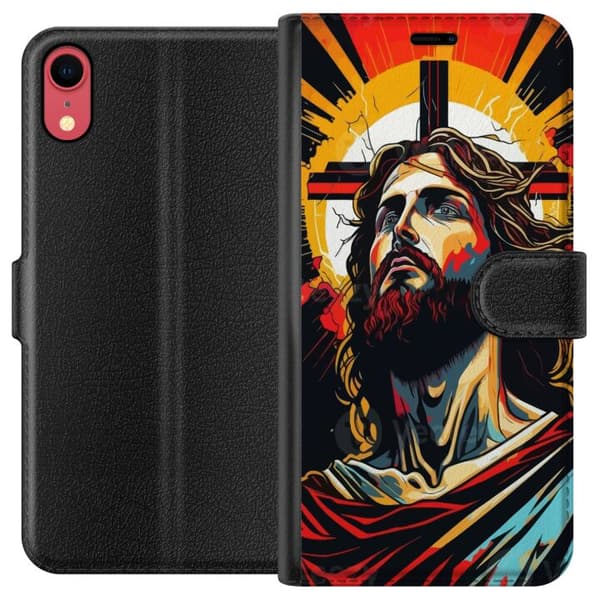 Apple iPhone XR Lommeboketui Jesus & Kort - religiøst motiv med dyp symbolikk