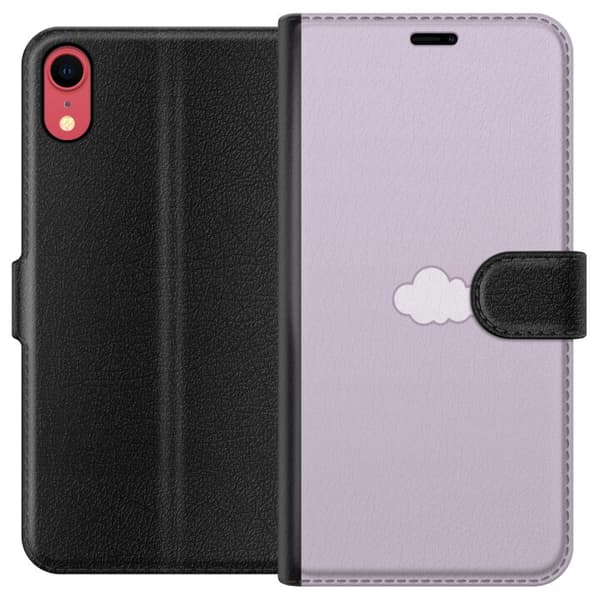 Apple iPhone XR Lommeboketui Lilla Sky - minimalistisk sky på en lilla bakgrunn