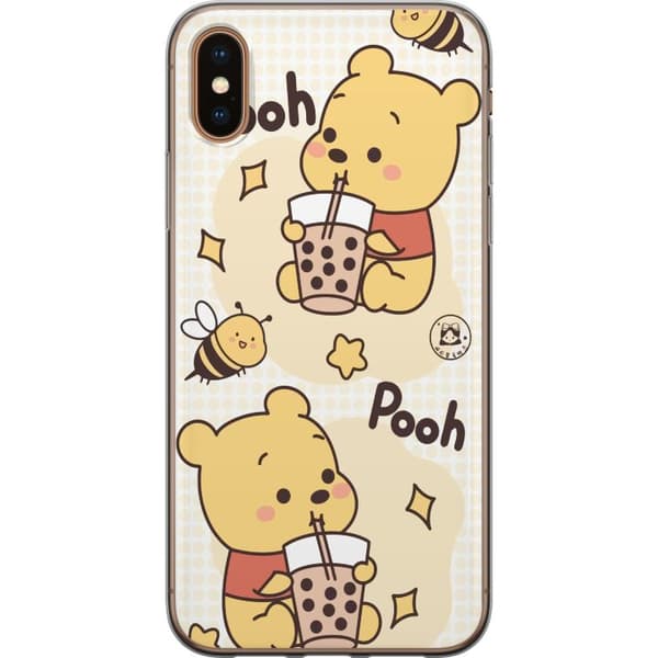 Apple iPhone X Genomskinligt Skal Nalle Pooh Style – klassiskt björnmotiv i ny tolkning