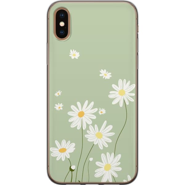 Apple iPhone X Genomskinligt Skal Prästkragar – blommigt mönster i svensk sommarstil