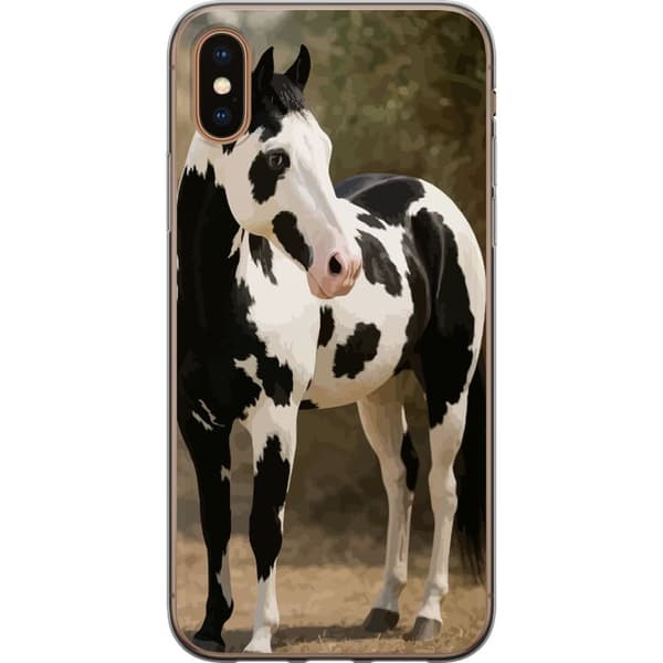 Apple iPhone X Genomskinligt Skal Vacker Häst – elegant illustration av hästmotiv