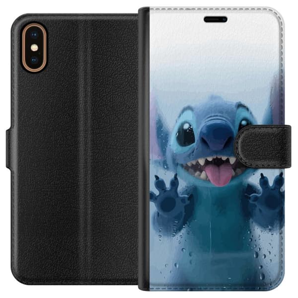 Apple iPhone XS Tegnebogsetui Stitch ved et vindue i sød stil