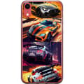 Miniatyrbillede 1 af 2: Apple iPhone XR Gennemsigtig cover Rallyfeber - fartfyldt motiv med rallybiler