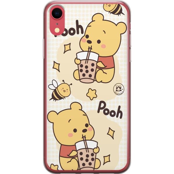 Apple iPhone XR Gennemsigtig cover Nalle Pooh-stil - klassisk bjørnemotiv i en ny fortolkning