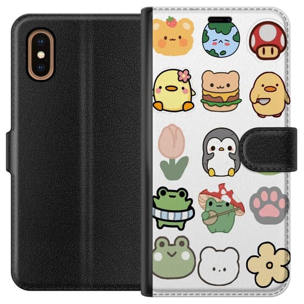 Apple iPhone XS Max Lompakkokotelo Kawaii Friends
