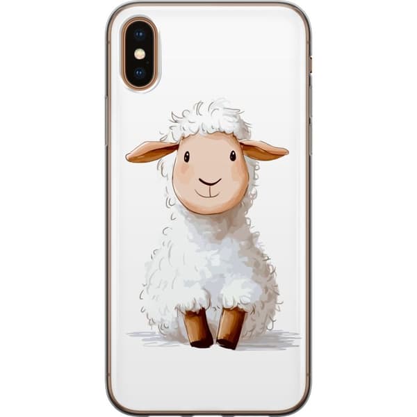 Apple iPhone XS Genomskinligt Skal Sött Lamm – tecknad stil för barn & babyprodukter