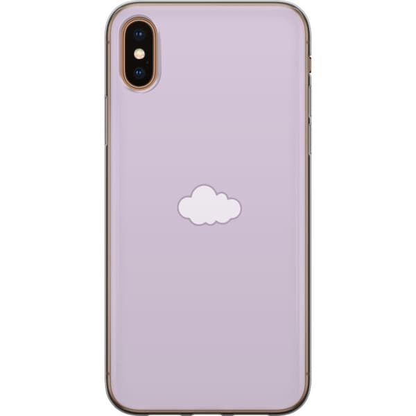 Apple iPhone XS Gjennomsiktig deksel Lilla Sky - minimalistisk sky på en lilla bakgrunn