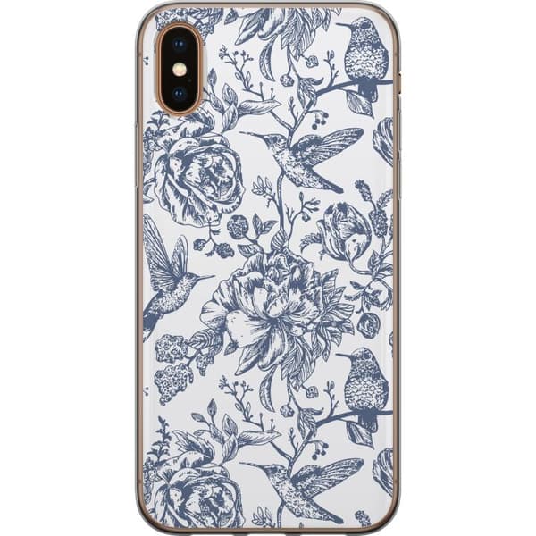 Apple iPhone XS Max Läpinäkyvä kuori Kukat & Linnut - Romanttinen Vintage-tyylinen Kuviointi