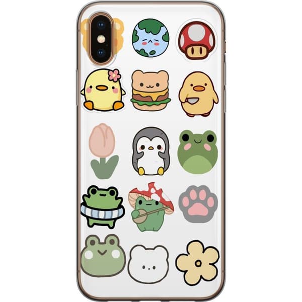 Apple iPhone XS Max Läpinäkyvä kuori Kawaii Friends