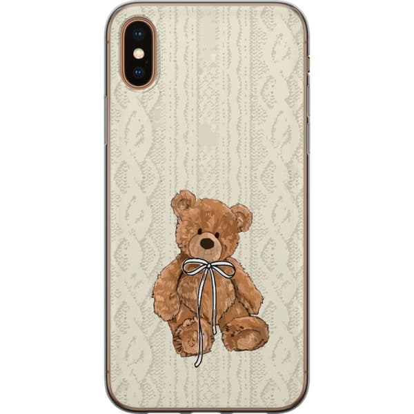 Apple iPhone XS Max Genomskinligt Skal Liten Nalle – klassisk nalle i enkel design