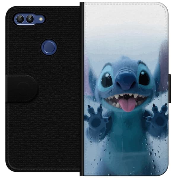 Huawei P smart Tegnebogsetui Stitch ved et vindue i sød stil