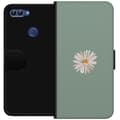 Pikkukuva 1 / 3: Huawei P smart Lompakkokotelo Vihreä Minimalikukka - tyylikäs kukka vihreällä taustalla