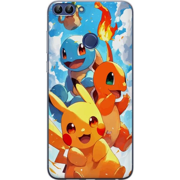 Huawei P smart Läpinäkyvä kuori Pocket Creatures - innoittanut Pokémonista mainitsematta nimeä