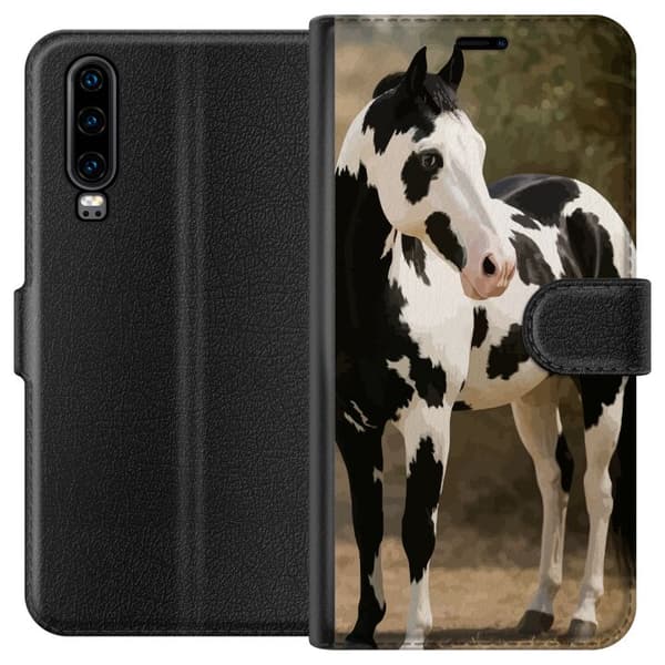Huawei P30 Lompakkokotelo Kaunis Hevonen - elegantti hevonen kuva-aihe