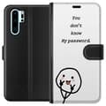 Miniatyrbild 1 av 3: Huawei P30 Pro Plånboksfodral You Don’t Know My Password – edgy textmotiv med attityd