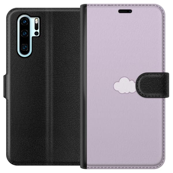 Huawei P30 Pro Lommeboketui Lilla Sky - minimalistisk sky på en lilla bakgrunn