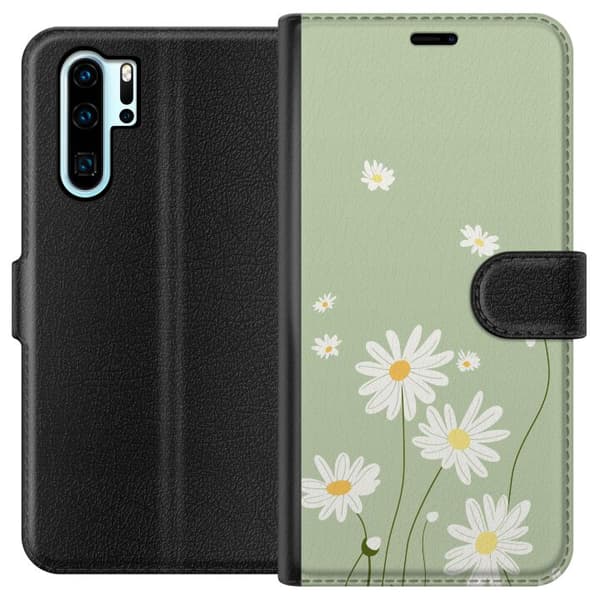 Huawei P30 Pro Lommeboketui Prestekrager - blomstrete mønster i svensk sommerstil