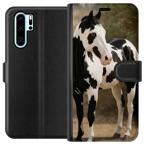 Huawei P30 Pro Lommeboketui Vakker Hest - elegant illustrasjon av hestemotiv
