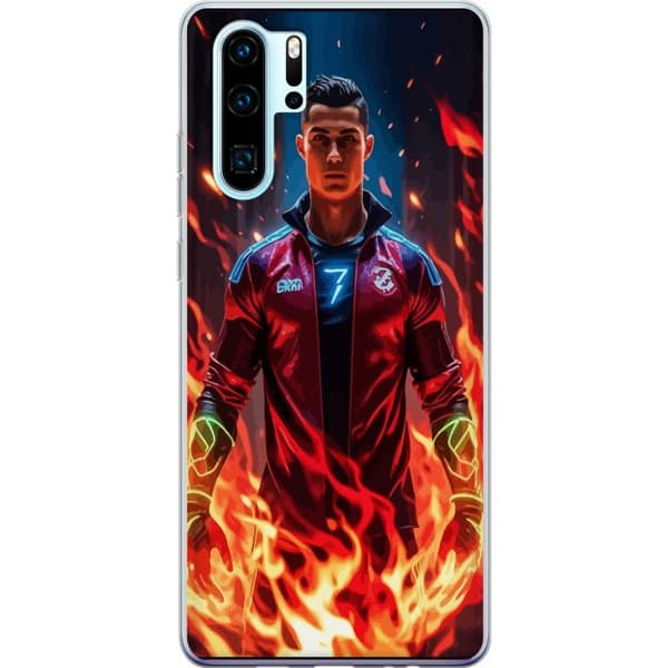 Huawei P30 Pro Genomskinligt Skal Ronaldo Inferno – fotbollshjälte i eldflammor