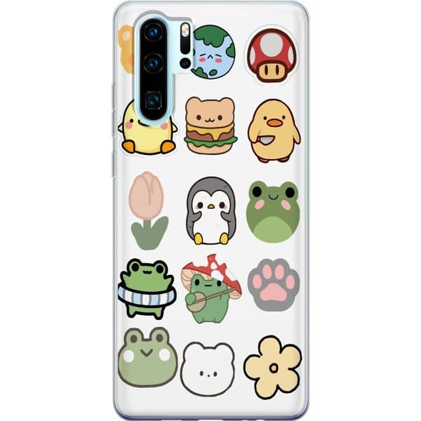 Huawei P30 Pro Läpinäkyvä kuori Kawaii Friends