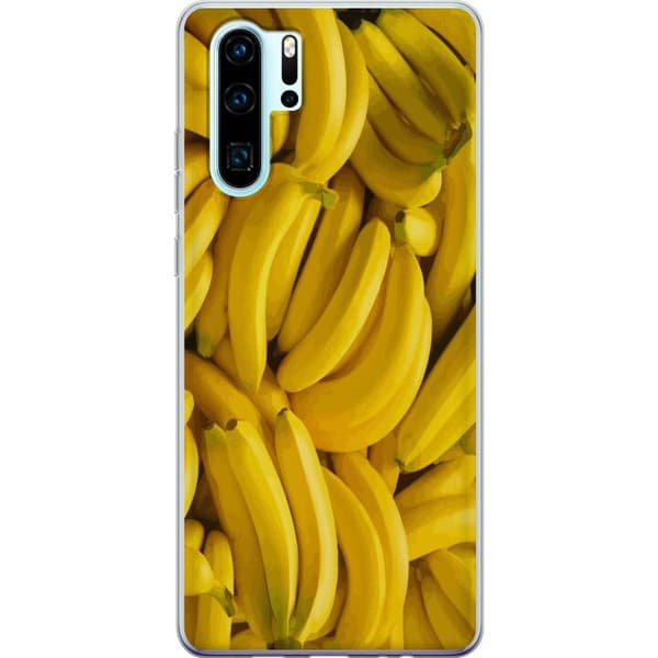 Huawei P30 Pro Genomskinligt Skal Banana Pattern – lekfullt mönster med gula bananer