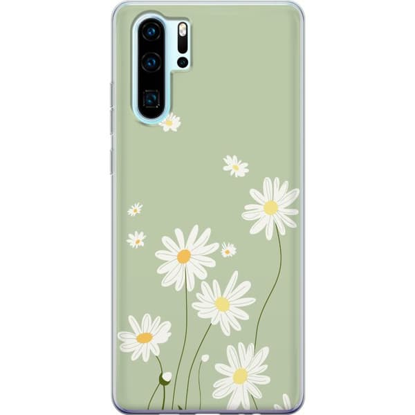 Huawei P30 Pro Genomskinligt Skal Prästkragar – blommigt mönster i svensk sommarstil