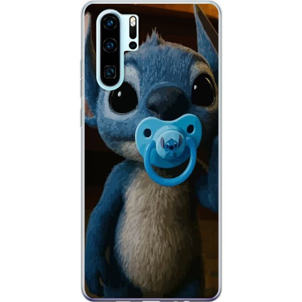 Huawei P30 Pro Genomskinligt Skal Stitch & Napp – babytema med söt karaktär