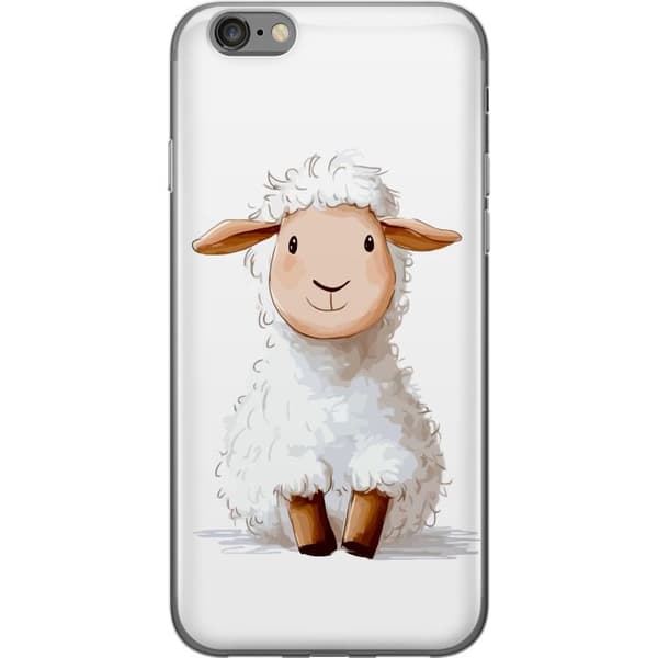Apple iPhone 6 Läpinäkyvä kuori Suloinen Lammas - lasten ja vauvan tuotteita sarjakuvatyyliin