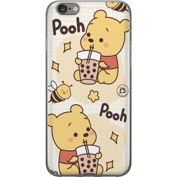 Apple iPhone 6 Gennemsigtig cover Nalle Pooh-stil - klassisk bjørnemotiv i en ny fortolkning