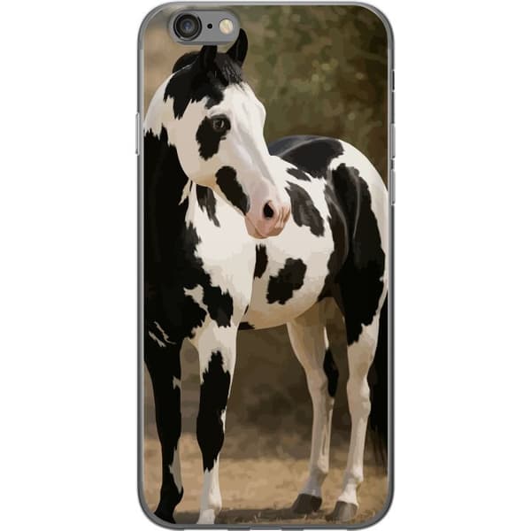 Apple iPhone 6 Gjennomsiktig deksel Vakker Hest - elegant illustrasjon av hestemotiv